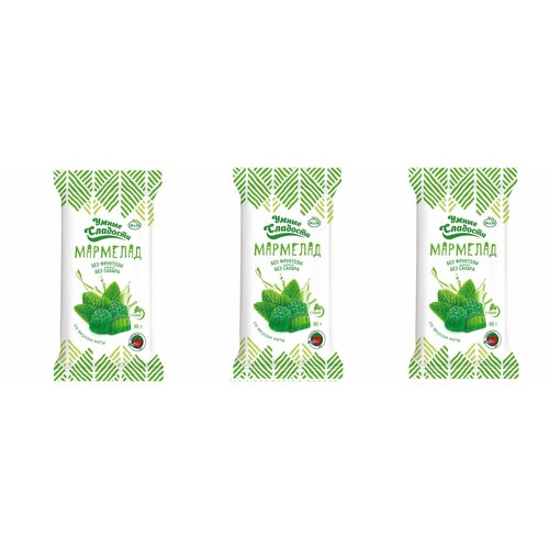 Умные Сладости Мармелад желейный, мята, без сахара, 80 г, 3 шт