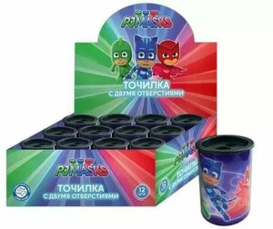 Точилка 2 отв. с контейн. Герои в масках тм PJ Masks