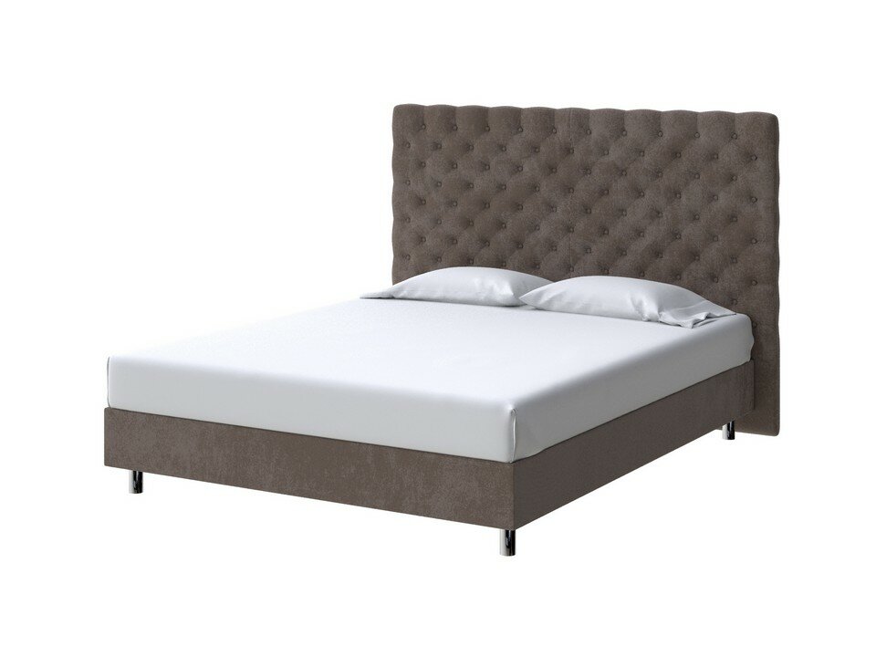 PROxSON Кровать Paris Boxspring Standart (Ткань: Велюр Casa Кофейный) 160x200