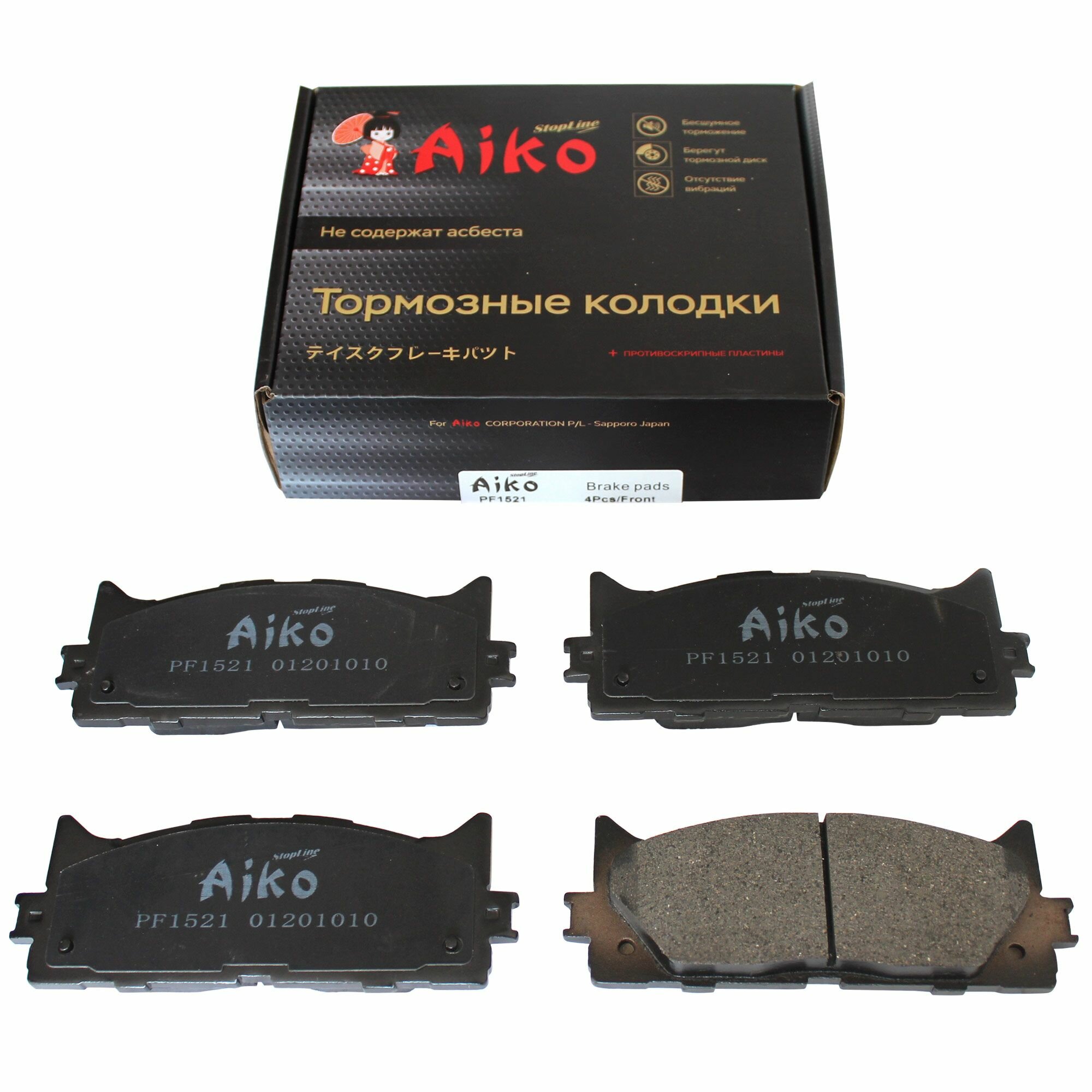 Тормозные колодки передние Aiko PF1521 TOYOTA Camry 40/ 50 2006- OEM 0446506070