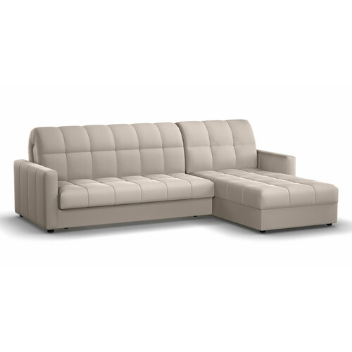 Угловой диван Цвет Диванов Инсбрук NEXT 155 K-3 с оттоманкой макси 276 угловой Серо-бежевый