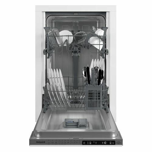 Встраиваемая посудомоечная машина HOTPOINT HIS 1C69 узкая ширина 44.8см полновстраиваемая загрузка 10 комплектов