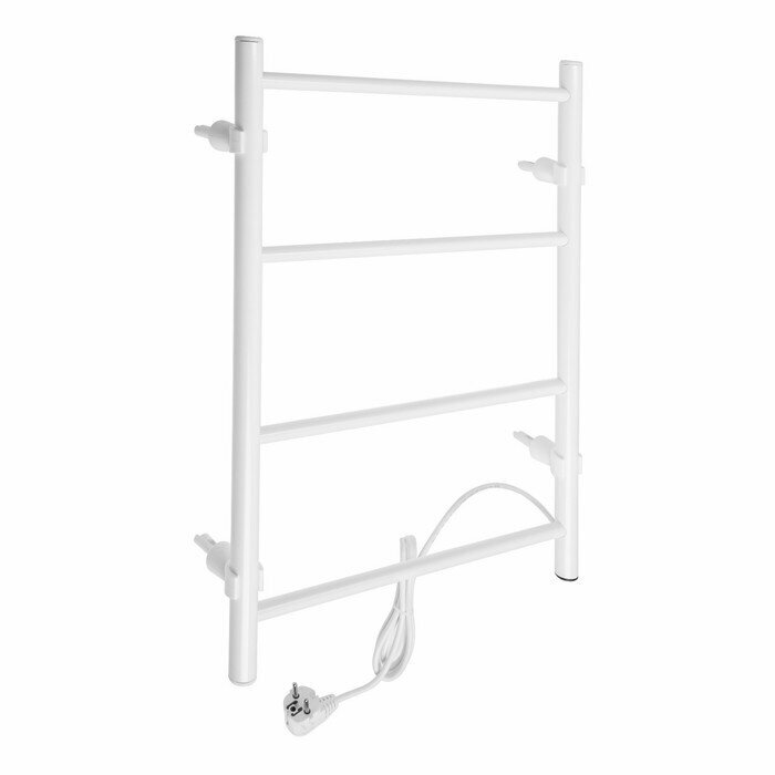 фото ZEIN Полотенцесушитель электрический ZEIN PE-04, "Классика", 400х600 мм, 4 перекладины, белый