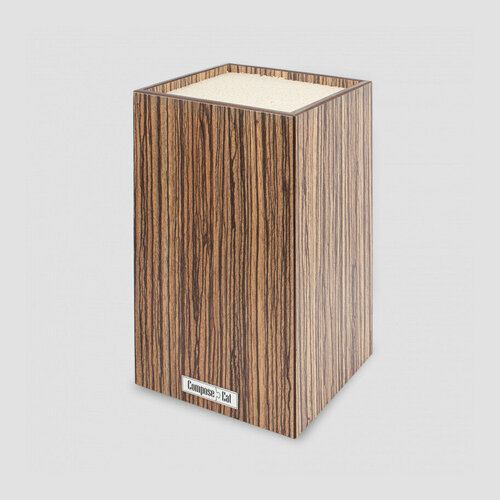 Подставка универсальная для кухонных ножей, 12х12х24 см, зебрано натуральный, композитный материал PDN120654KL6 ProFashion