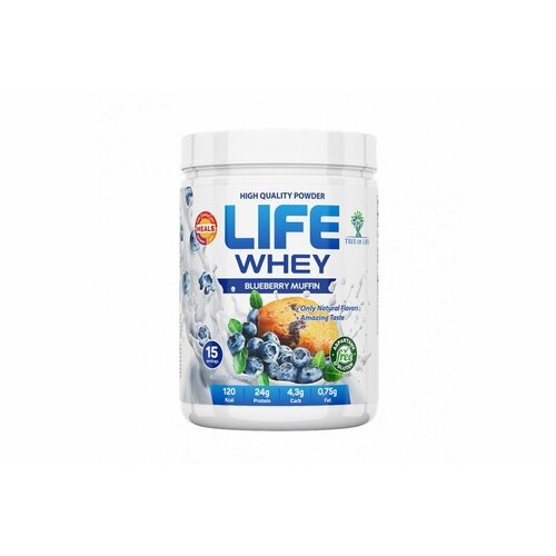 LIFE WHEY 450 gr, 15 порции(й), черничный маффин life whey 450 gr 15 порции й горячий шоколад