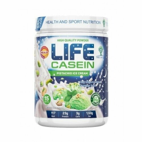 Life Casein 450 gr, 15 порции(й), фисташковое мороженое life casein 450 gr 15 порции й малина