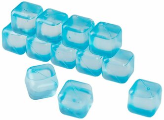Лед искусственный, кубики, 12 шт, пластик