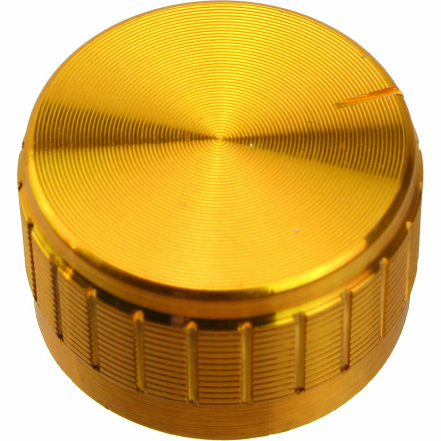 Ручка для переменного резистора на вал 6мм D30х17мм gold