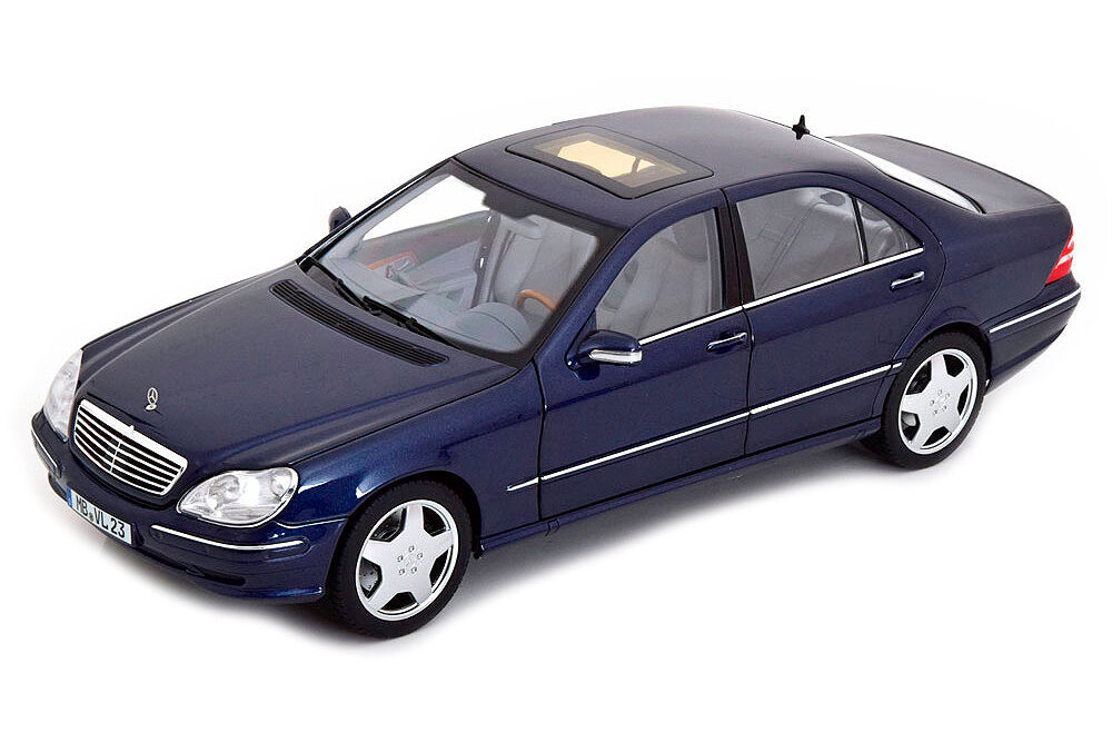 MERCEDES W220 S-CLASS S55 AMG 2000 BLUE METALLIC / мерседес с-класс АМГ синий | моделька машины