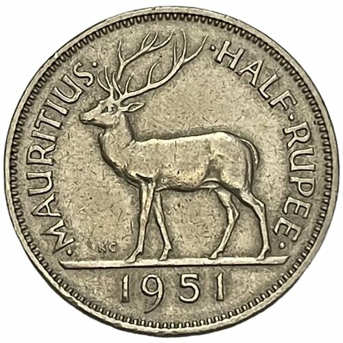 Маврикий 1/2 рупии 1951 г. маврикий 1 рупия 1951 г 2