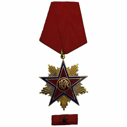 Румыния, орден Звезда Румынии III степень с колодкой (1 тип) 1948-1955 гг. (в коробке)