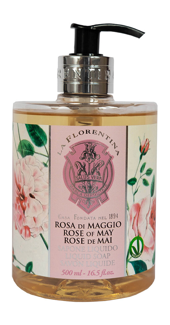 LA FLORENTINA Rose of May Мыло для тела жидкое Майская Роза, 500 мл