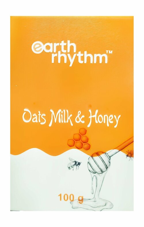 EARTH RHYTHM Oats Milk & Honey Мыло для тела с овсом, молоком и медом, 100 г