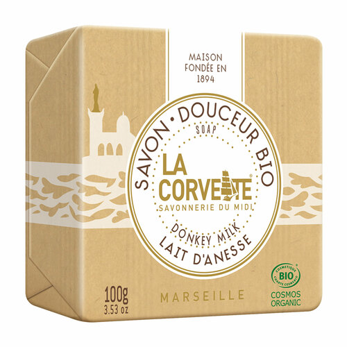 LA CORVETTE Мыло для тела органическое Молоко ослицы Douceur Bio, 100 г