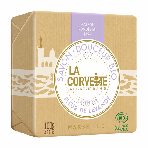 LA CORVETTE Мыло для тела органическое Лаванда Douceur Bio, 100 г