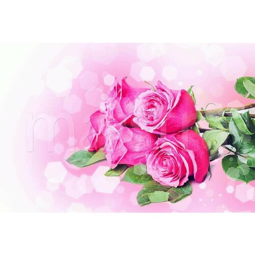 Фотообои Букет розовых роз 275x414 (ВхШ), бесшовные, флизелиновые, MasterFresok арт 4-058 фотообои букет розовых цветов 275x430 вхш бесшовные флизелиновые masterfresok арт 4 057