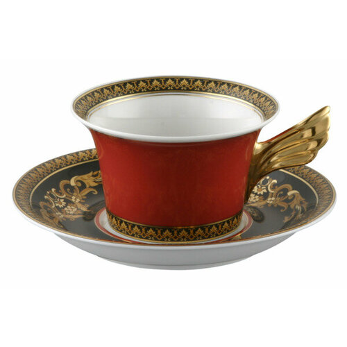 Чашка чайная с блюдцем Rosenthal Versace Медуза 220 мл, фарфор