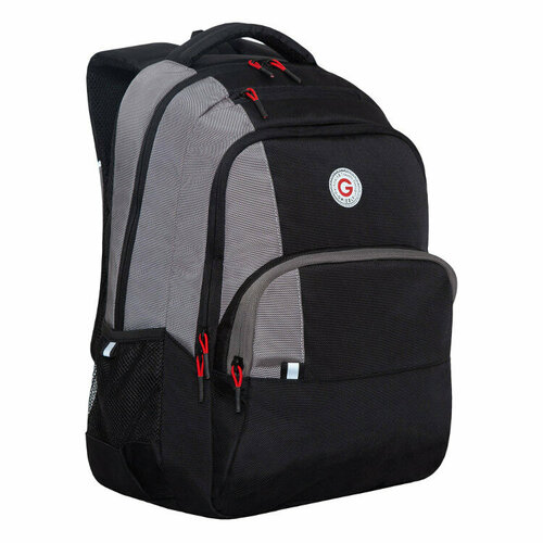Рюкзак школьный Grizzly RU-330-1 Черный - серый рюкзак молодежный grizzly ru 336 1 черный кирпичный