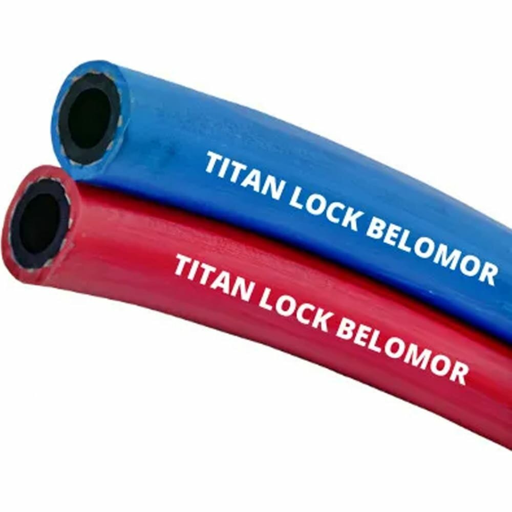TITAN LOCK Рукав для сварки «BELOMOR», двойной (синий/красный), внутр диам 10мм, 20bar, 40м TL010BM_40