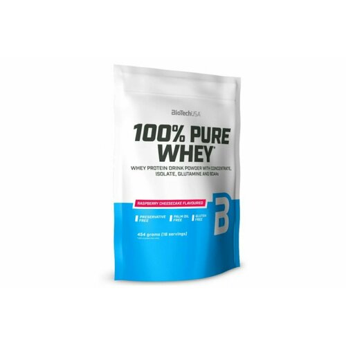 фото 100 pure whey biotech 454 gr, 16 порции(й), малиновый чизкейк biotechusa