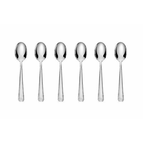 Набор из 6 ложек для мокко Schiavon Деко 10см, серебро 925пр
