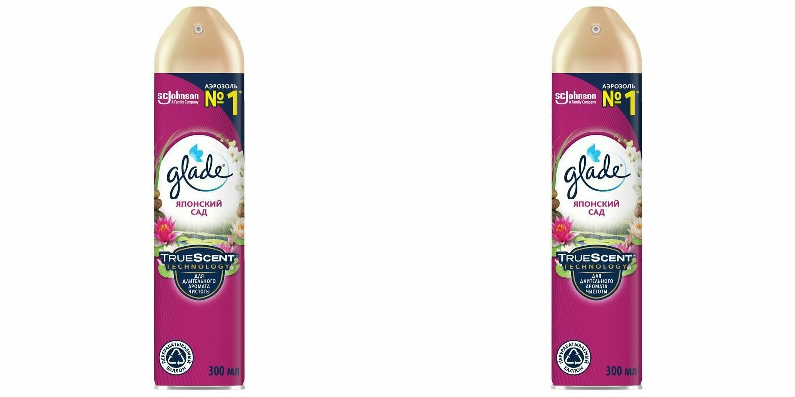 GLADE Освежитель воздуха Японский сад 300мл2 шт