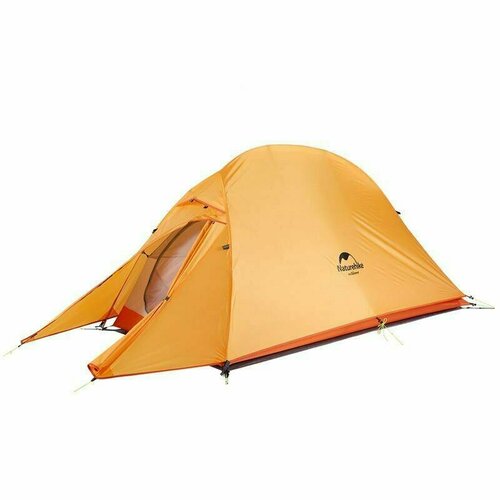Палатка сверхлегкая Naturehike Сloud up 1 NH18T010-T одноместная с ковриком, оранжевая, 6927595730546 палатка naturehike star river 2 210t оранжевая
