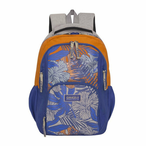 Женский рюкзак Grizzly RD-754-1 Синий - оранжевый рюкзак женский 7418139 синий