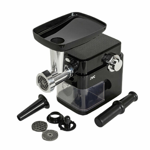 Мясорубка JVC с реверсом корпус с контейнером для фарша 4 насадки-овощерезки насадка для колбасок и кеббе 2000 Вт 741000₽