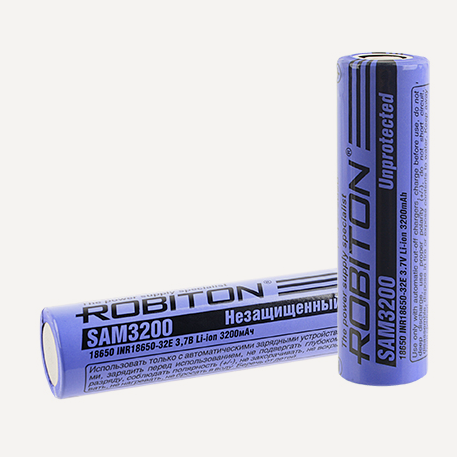 Изображение товара Аккумулятор ROBITON SAM3200 (Samsung INR18650-32E) без защиты PK1
