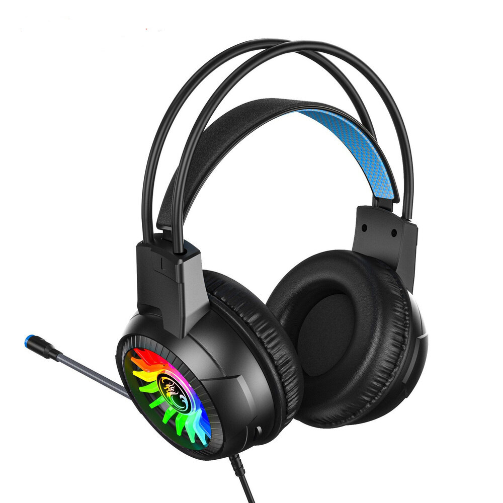 Компьютерная гарнитура проводная iMICE HD-490, объемный звук 7.1, кабель 3 в 1 USB, черный — фото 4