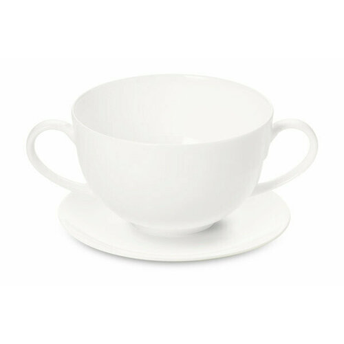 Чашка суповая с блюдцем Dibbern Белый декор 320 мл