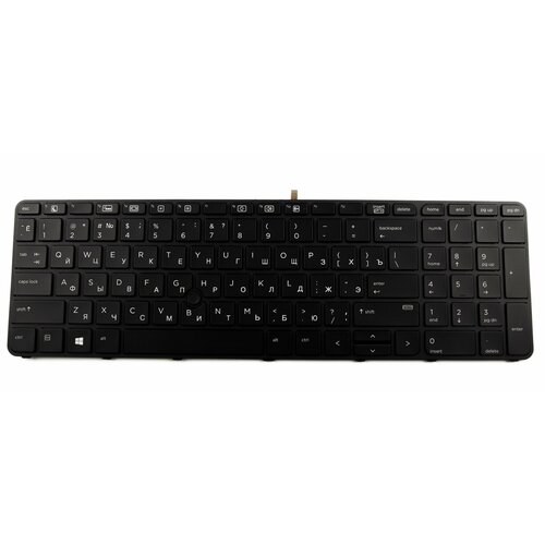 клавиатура для ноутбука hp probook 655 g2 черная с черной рамкой и подсветкой Клавиатура для HP ProBook 655 G2 ноутбука с подсветкой