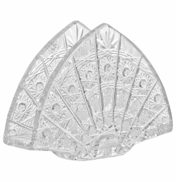 фото Салфетница 14 см Glasspo "Хрусталь резной" / 116856