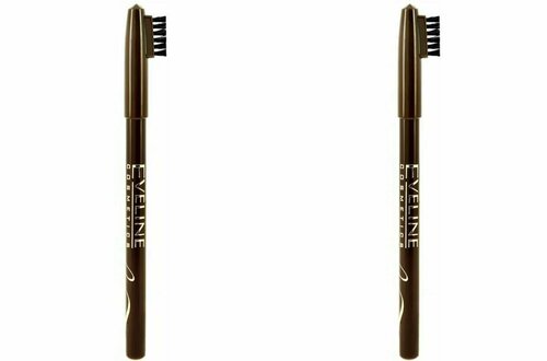 Eveline Cosmetics Контурный карандаш для бровей Soft brown, 1,1 г, 2 штуки