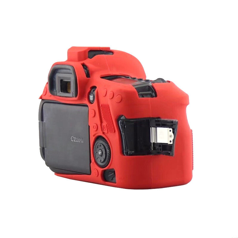 Защитный силиконовый чехол MyPads Antiurto для фотоаппарата Canon EOS 6D Mark II из мягкого качественного силикона красный