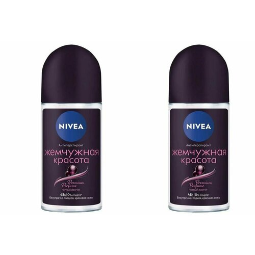 Дезодорант-антиперспирант, Nivea, Premium Perfume, жемчужная красота, ролик, 50 мл, 2 шт дезодоранты nivea антиперспирант ролик жемчужная красота