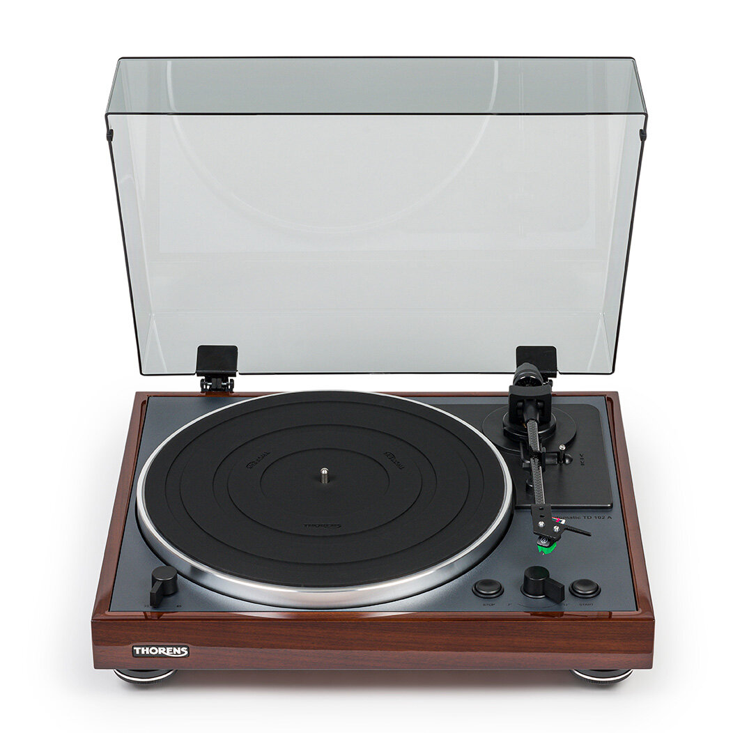 Автоматический проигрыватель винила Thorens TD 102 A (AT-VM95E) High Gloss Walnut — фото 2