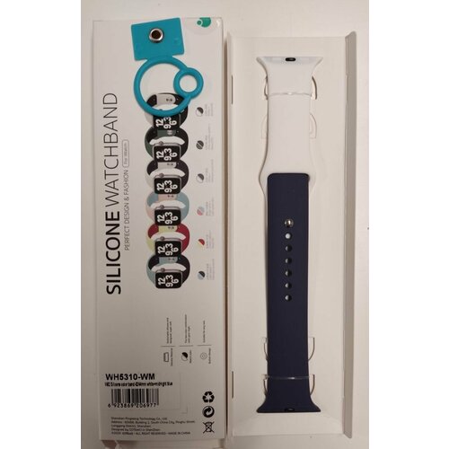 Силиконовый ремешок Coteetci two-color для Apple Watch 42mm/44mm (WH5310-WM), White+Midnight Blue