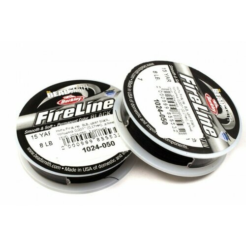 Нить FireLine 8LB, цвет black, толщина 0,007 (0,17мм), длина 15YD, 1024-050, 1 катушка