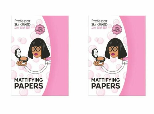 Professor SkinGOOD Матирующие салфетки Mattifying Papers, 50 шт/уп, 2 упаковки