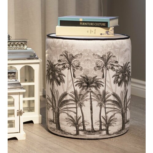 Пуф AdaWall пальмы с силиконывыми ткань замша