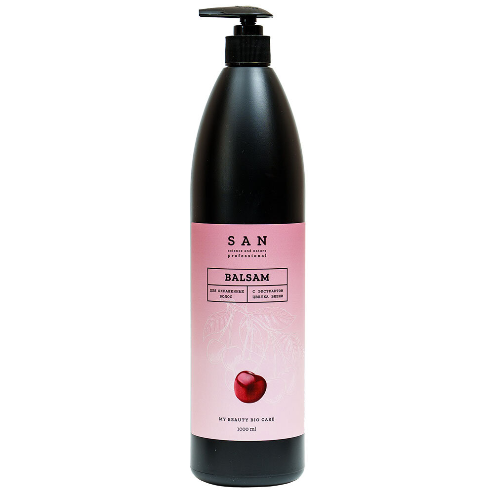 Бальзам для волос SAN Professional Бальзам для окрашенных волос с экстрактом цветка вишни 1000мл