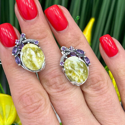 Серьги серебро, 925 проба