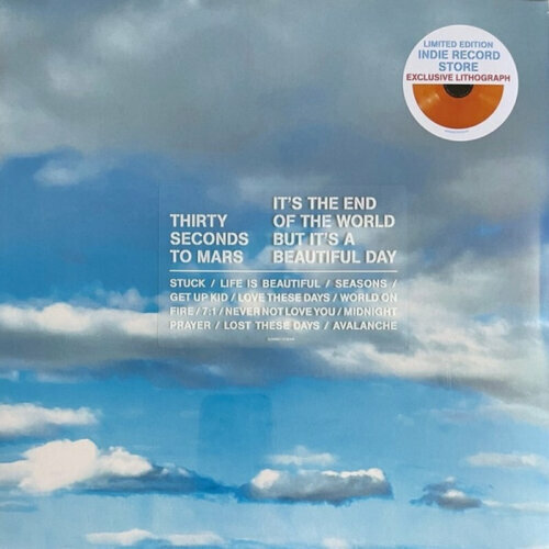 o neill martin on days like these Виниловая пластинка UNIVERSAL MUSIC Thirty Seconds To Mars - It's The End Of The World But It's A Beautiful Day (Opaque Orange Vinyl)