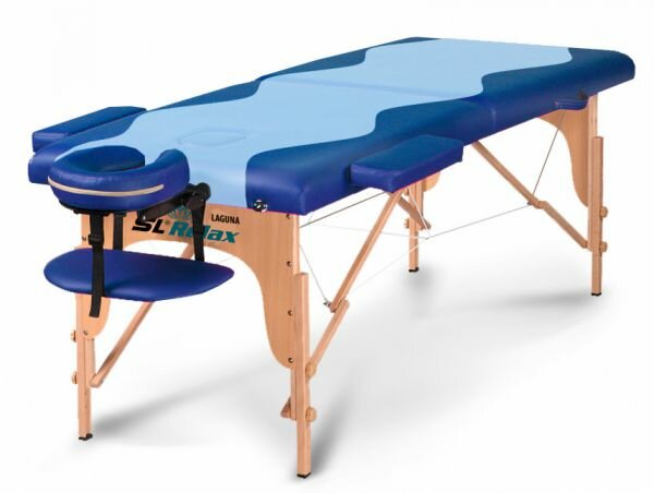Массажный стол складной SL Relax Laguna BM2523-3 переносной, высота регулируется, отверстие для лица, двухсекционный