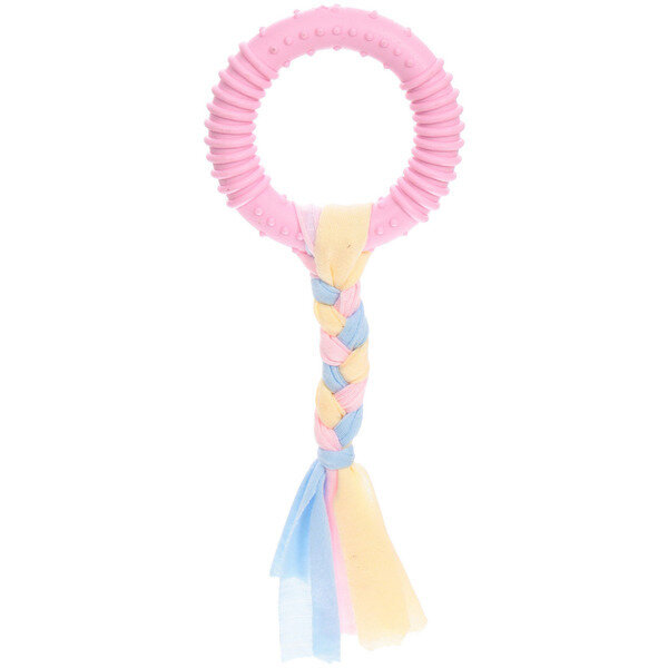 Игрушка для собаки «Baby-Кольцо» 18*7см цвет розовый Ultramarine - фотография № 2