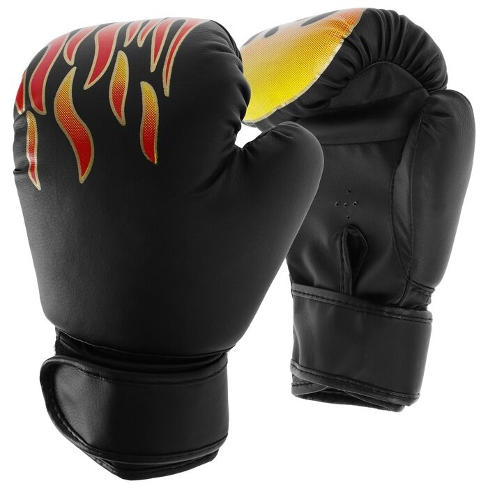 Перчатки боксерские КНР подростковые, цвет черный (3867637)