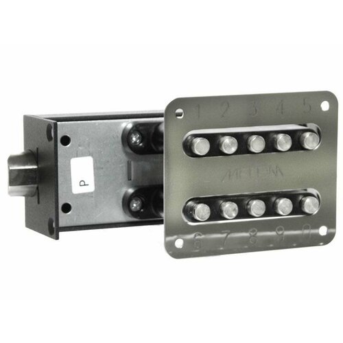 Замок накладной кодовый меттэм ЗКП-2 никель 2143₽