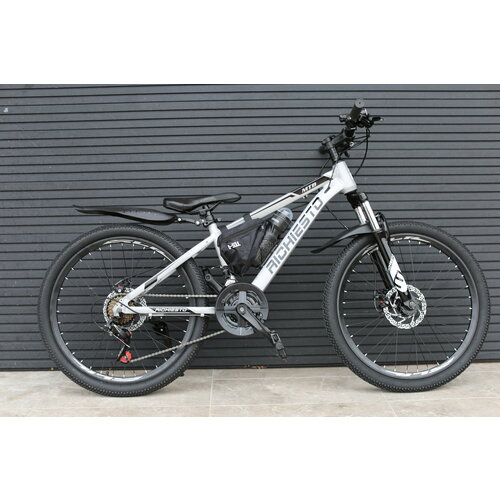 Велосипед RICHIESTO 24 Алюминиевая рама 14 Горный Для детей и подростков Спортивный Универсальный серебристый 2115000₽